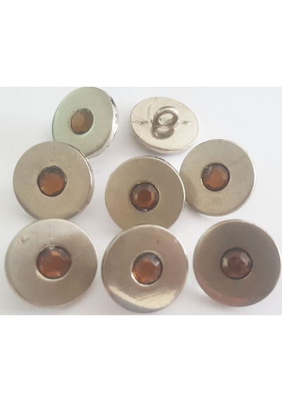 8 Adet 1.8 Cm. Taşlı Metal Düğme