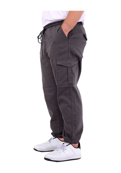 Mode Xl Büyük Beden Erkek Gabardin Kargo Jogger Doga 21927 Antrasit Antrasit
