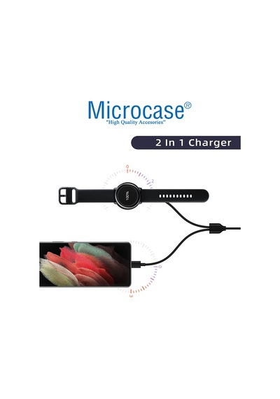 Samsung Uyumlu Watch 2in1 Manyetik Şarj Aygıtı + Type-C USB Kablo AL3429