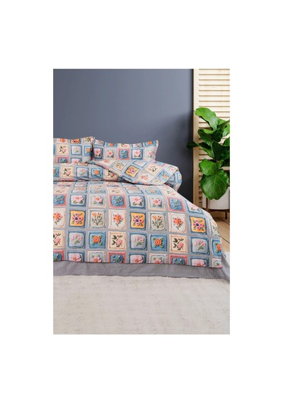 Colors 3d Baskı Kabartma Değil Patchwork Çift Kişilik Nevresim Takımı Çok renkli