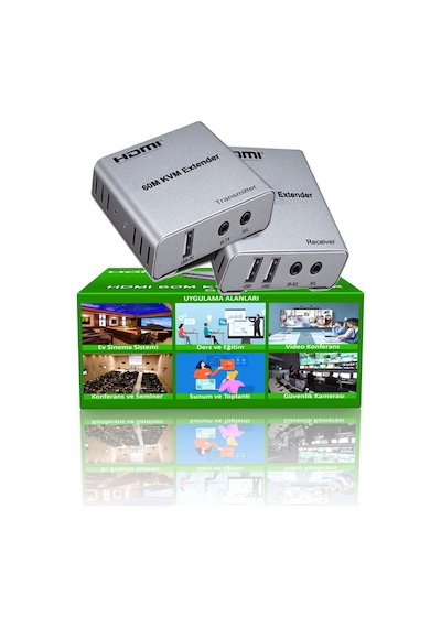 apronx cat5e / cat6 60 metre kvm hdmi usb extender