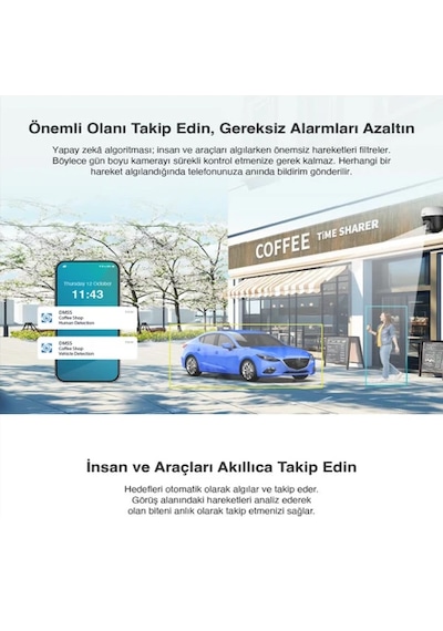 Dahua P3ı 360 Dönebilen, Gece Görüşlü, Hareket Takipli Güvenlik Kamerası