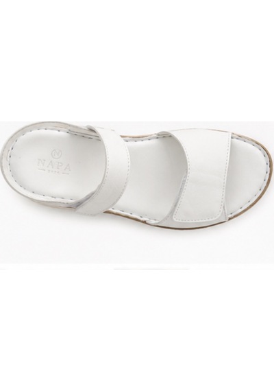 N Napa Shoe Np.2671.beyaz Deri Sandalet