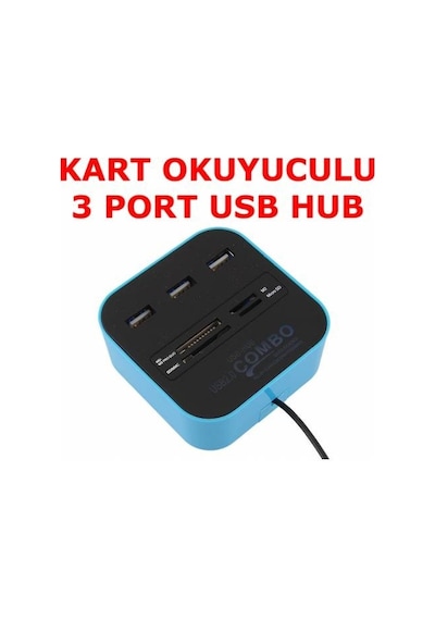 Usb Hub Çoğaltıcı Çoklayıcı Çoklu Kart Okuyucu (259895299)