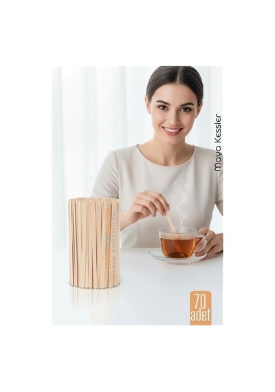 Ahşap Karıştırıcı Kaşık 70'li Paket Çay, Kahve Ve Servis İçin Hijyenik Ve Pratik 722317