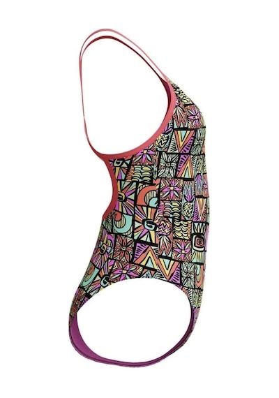 Speedo Allover Digital V-back Kız Çocuk Yüzücü Mayosu Desenli Mor Mor