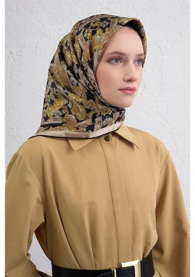 Armine Twill İpek Eşarp -2025/2026 -94162d Siyah,gri-34