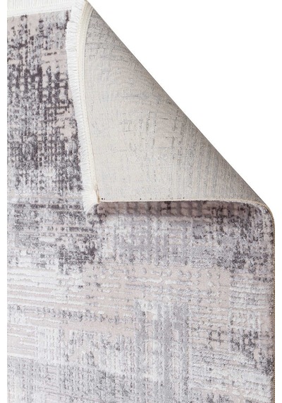 Alya Modern Tasarım Makine Oval Halı 20440 Gri Gri-bej