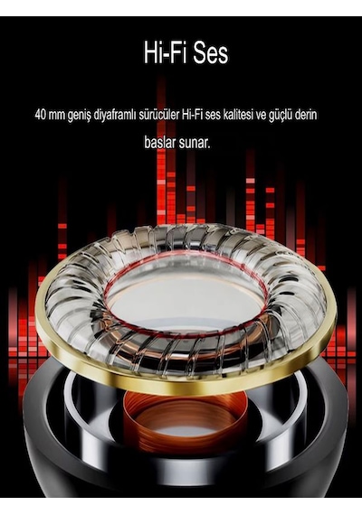 Obingo BT80 Wireless Bluetooth 5.0 Kulak Üstü Kulaklık
