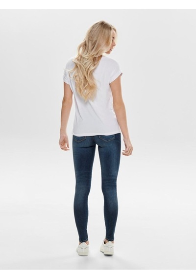 Only Kadın Basic Bisiklet Yaka T-shirt 15106662 Beyaz