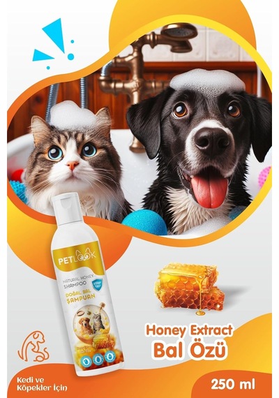 Kedi Ve Köpek Şampuan Bal Özlü, 250 Mililitre 3 Paketi