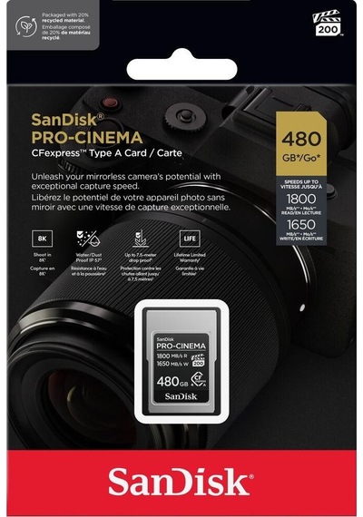 Sandisk 480gb Pro-cinema Cfexpress Type-a Hafıza Kartı