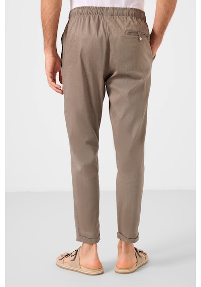 Tommylife Camel Standart Fit Dokuma Hafif Esnek Chino Erkek Pantolon - 82178 Camel