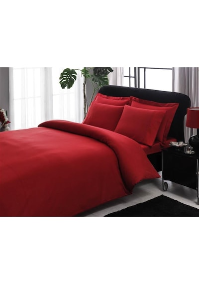 Taç Premium Basic Nevresim Takımı Stripe Kırmızı King Size Xl Bat