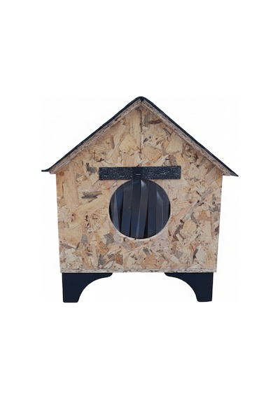 Osb Kedi Kulübesi 45x48x62cm Ayaklı, Yalıtımlı Ve Dayanıklı Dış Mekan Kedi Evi