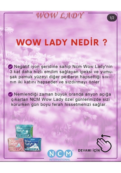 Wow Lady Hijyenik Ped Set