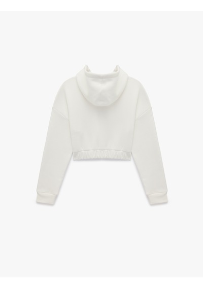 Koton Şardonlu Uzun Kollu Kapüşonlu Korse Detaylı Fermuarlı Crop Sweatshirt Ekru 7wal10059ık Koton Şardonlu Uzun Kollu Kapüşonlu Korse Detaylı Fermuarlı Crop Sweatshirt Ekru 7wal10059ık