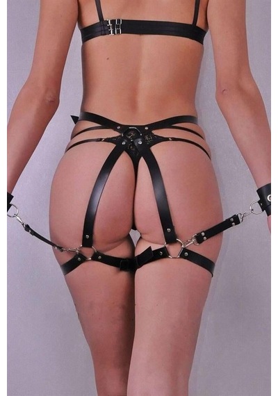 Gizers Giyim Yanylardan Ve Arkadan Tutturulabilen Harness Jartiyer Set Çok Renkli