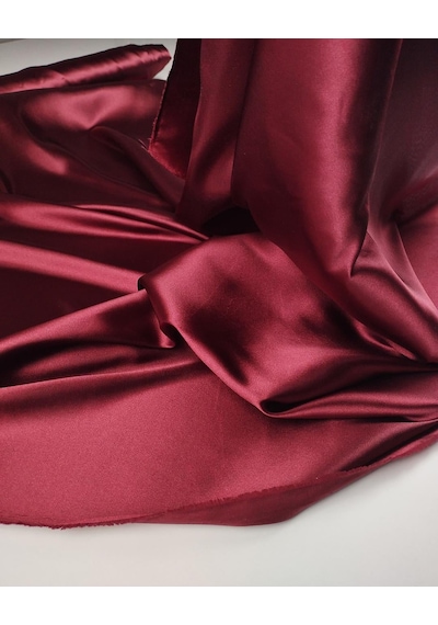 Bordo Renkte Saten Kumaş En: 145cm-11024