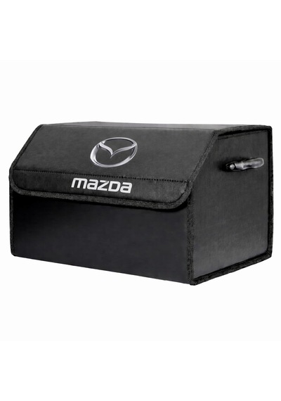 Mazda Marka Logolu Oto Bagaj Organizer Çanta Oto Bagaj Çantası 2 Bölmeli Suni Deri 48 Cm X 31 Cm X 29 Cm