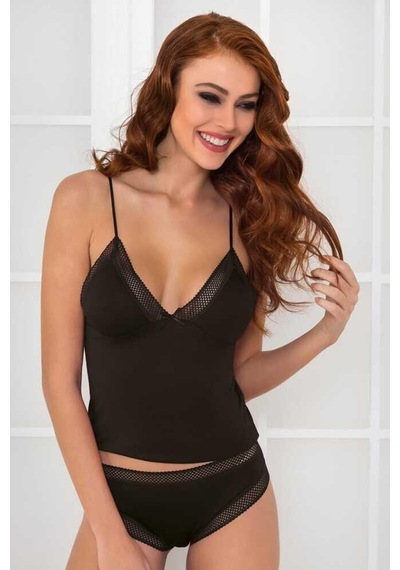 Pierre Cardin Kaşkorse Penye Askılı Atlet Külot Takım 305 Siyah 001