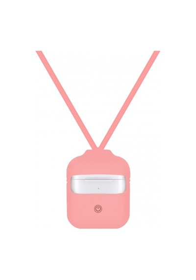 Blogy Apple Uyumlu AirPods İle Silikon Kılıf Pink Sand