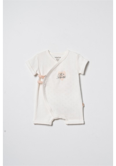 Babycosy Organic Wear %100 Organik Pamuk,2'li Kruvaze Kısa Kollu Bebek Tulum Little Princess Yazlık Kız Bebek Tulum Ekru Babycosy Organic Wear %100 Organik Pamuk,2'li Kruvaze Kısa Kollu Bebek Tulum Little Princess Yazlık Kız Bebek Tulum Ekru