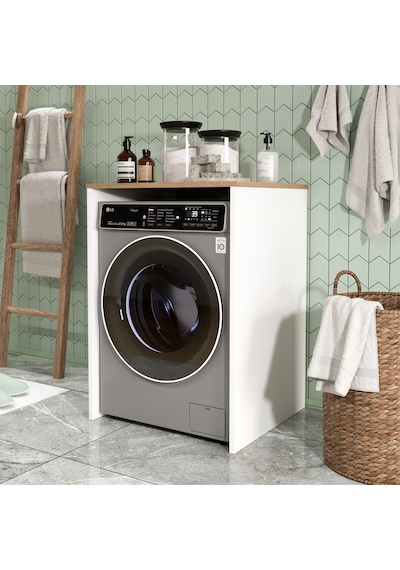 Robin Home Alaska Çamaşır Makinesi Dolabı Sepet-beyaz Beyaz