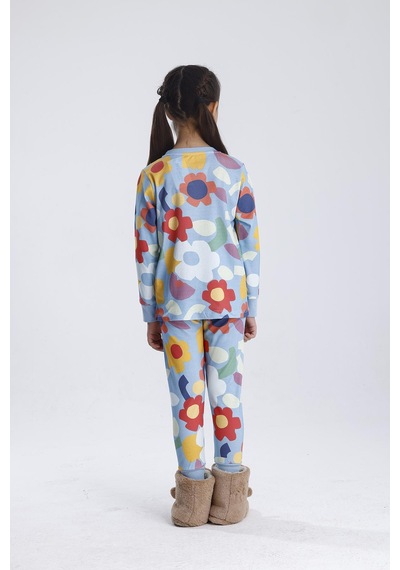 Kız Pijama Takımı Mavi