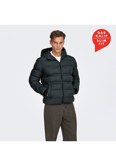 Only & Sons Onsunion Seamles Life Hood Siyah Erkek Mont 22034836 Siyah