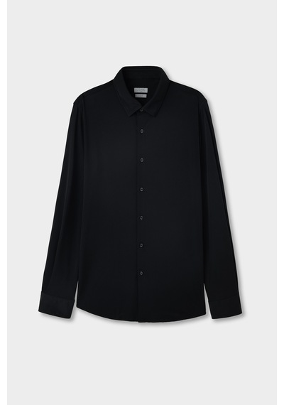 Twn Slim Fit Siyah Örme Gömlek 5ec02ım02259m Çok Renkli