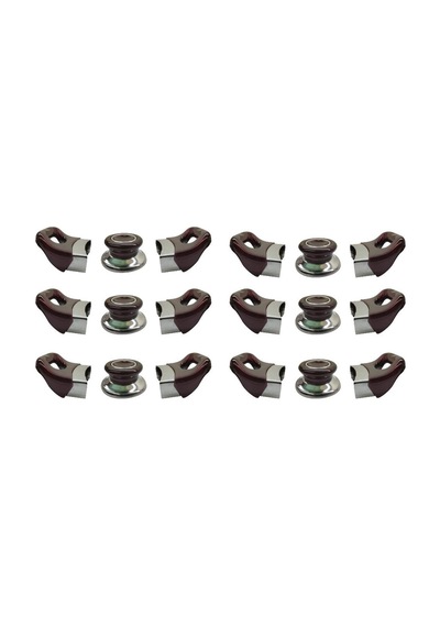 Bordo / Vişne Tencere Yan Kulpları Ve Kapak Kulpu Seti - 6 Set