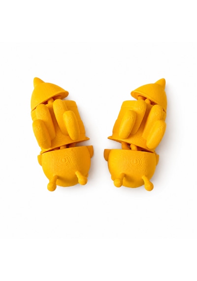 2 Li Set Sevimli Arı Figürü 10 Cm 3d Baskı Hareketli Dekoratif Obje Masaüstü Süs Hediyelik .