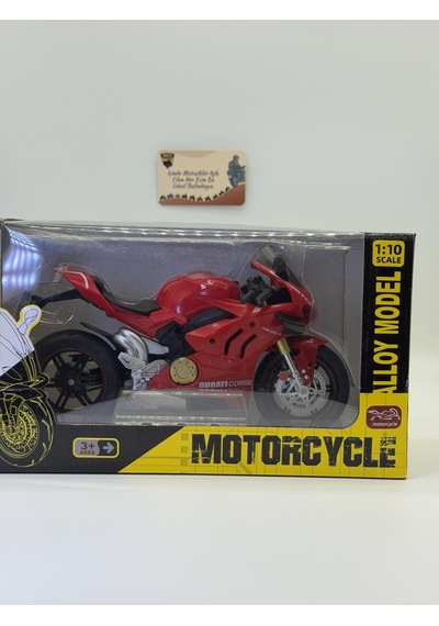 Ducati Panigale V4 Corse 1:10 Ölçek Sesli Işıklı Alloy Model Motosiklet Kırmızı Diecast
