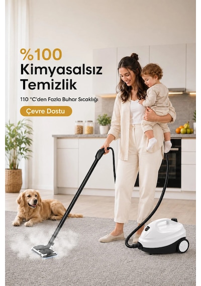 Cawun CW-SC98A2000 W Çok Fonksiyonlu Buharlı Temizlik Makinesi