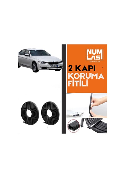 Bmw 3 Serisi F30 2012-2025 İki Kapı Koruma Fitili Siyah Renk Numlas-a Kalite-nm2761