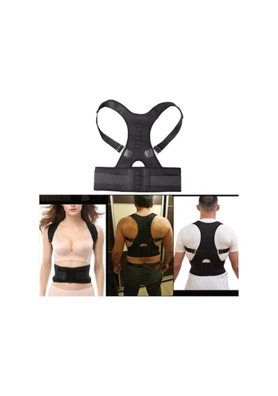 Unisex Bel Kemeri Manyetik Spor Korse Dik Duruş Korsesi Manyetik Bel Omuz Sırt Desteği