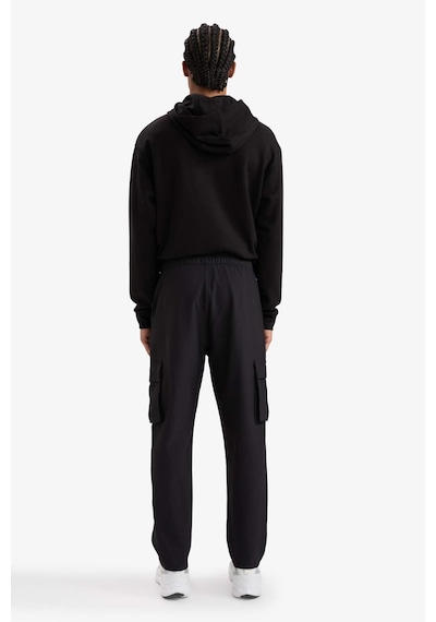 Defacto Defactofit Standart Fit Kargo Cepli Standart Paça Dokuma Sporcu Jogger F2308ax25wnbk81 Siyah