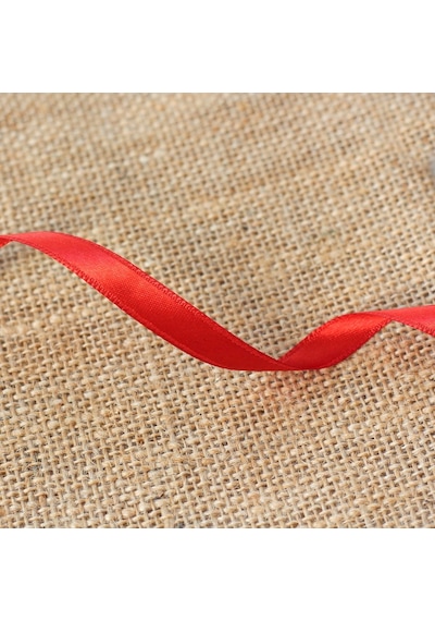 Abarta Saten Kurdele 10mm 1cm %100 Polyester 10mt Renk Seçeneği Kırmızı