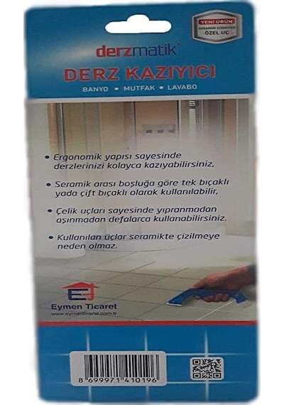 Derz Kayıcı Derzmatik Fırçalı Çift Kazıyıcılı Çelik Uçlu N11.253