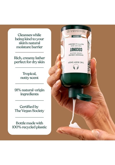Hindistan Cevizi Duş Kremi - Kuru Ciltler İçin Fındık Ve Kremsi - Vegan Vücut Yıkama, 8.4 Fl Oz Diğer