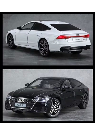 Scowetto Audi A7 Araba Siyah 1:24 Diecast Metal Model Araba Koleksiyon Araba 21 Cm Oyuncak Araba