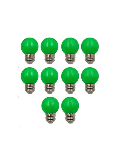 10 Adet K2 Yeşil Işık 5 Watt Led Gece Lambası Ampulü, E27 Duylu Ağaç Feneri Ampulü