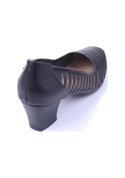 Gold Step 0370 Kadın Siyah 5 Cm Topuk Günlük Fileli Ayakkabı 001
