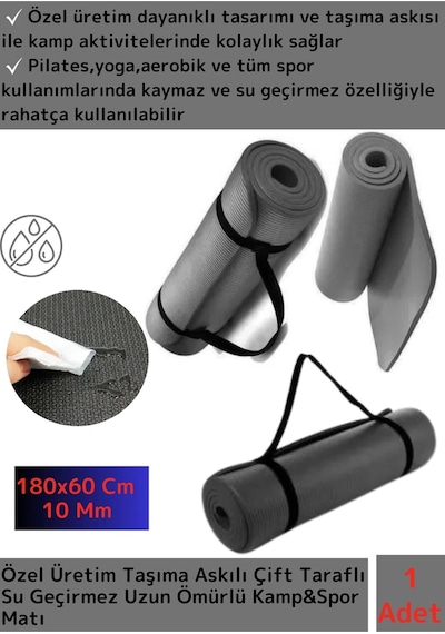Premium Seri Su Geçirmez Taşıma Askı Çift Taraflı Kamp Zemin Çadır Uyku Matı Yer Minderi 10mm Kalın Çok Renkli