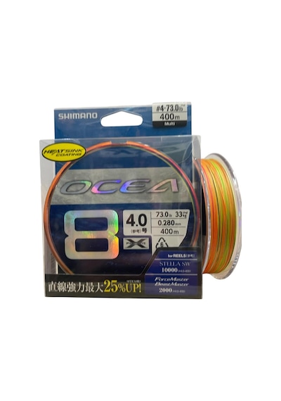 Shimano Ocea 8 Braid 400mt 0.28mm 4.0pe 33kg İp Örgü Misina Multi Color