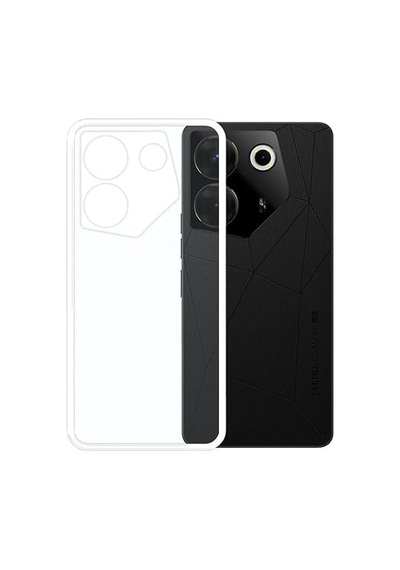 Kvy Tecno Camon 20 Kamera Korumalı Süper Silikon Kılıf Şeffaf