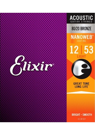 Elixir 012-053 Nanoweb Bronz Akustik Gitar Teli 11052