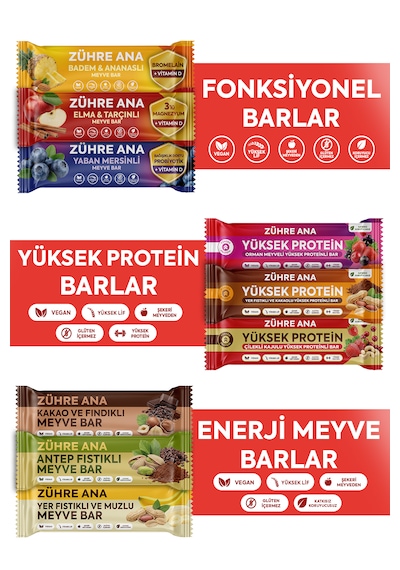 Meyve Barları Tanışma Paketi Karma Kutu 9 Adet