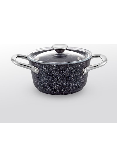 Fecra Starry 4 Parça Mini Granit Tencere Seti Metal Kulplu